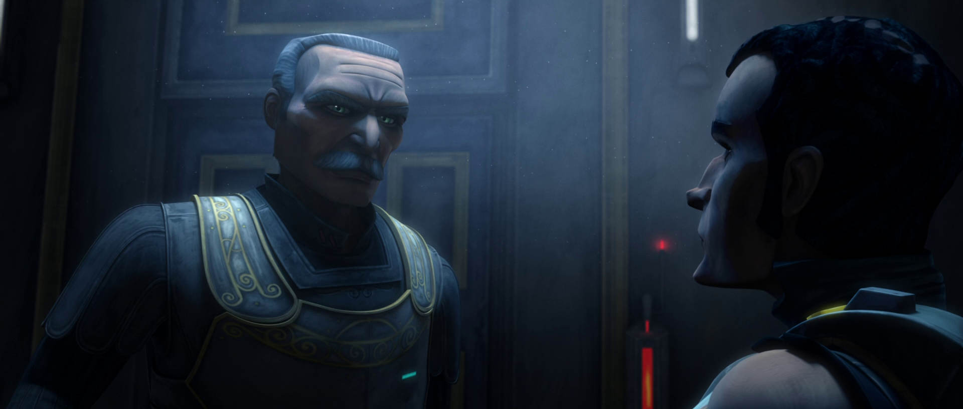 Tandin confers with the rebel Saw Gerrera.