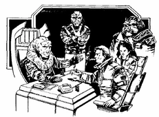 Un usuraio mentre contratta con i suoi "clienti".