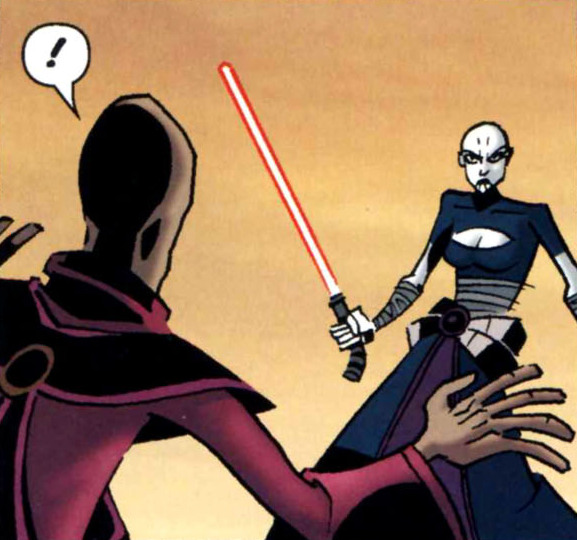 Juhm is executed by Asajj Ventress.