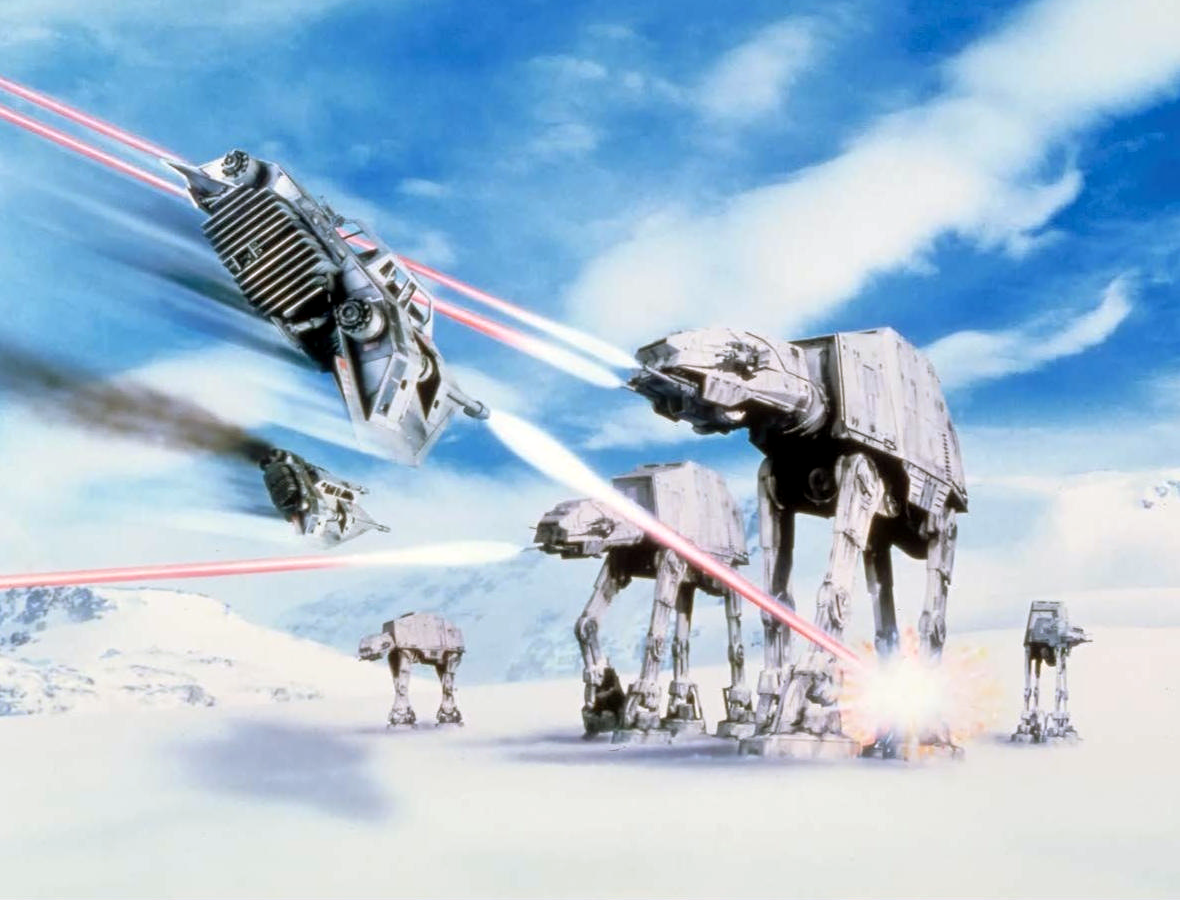 The Empire, for whom Chreeto and his crew worked, attacking the Rebels in the Battle of Hoth