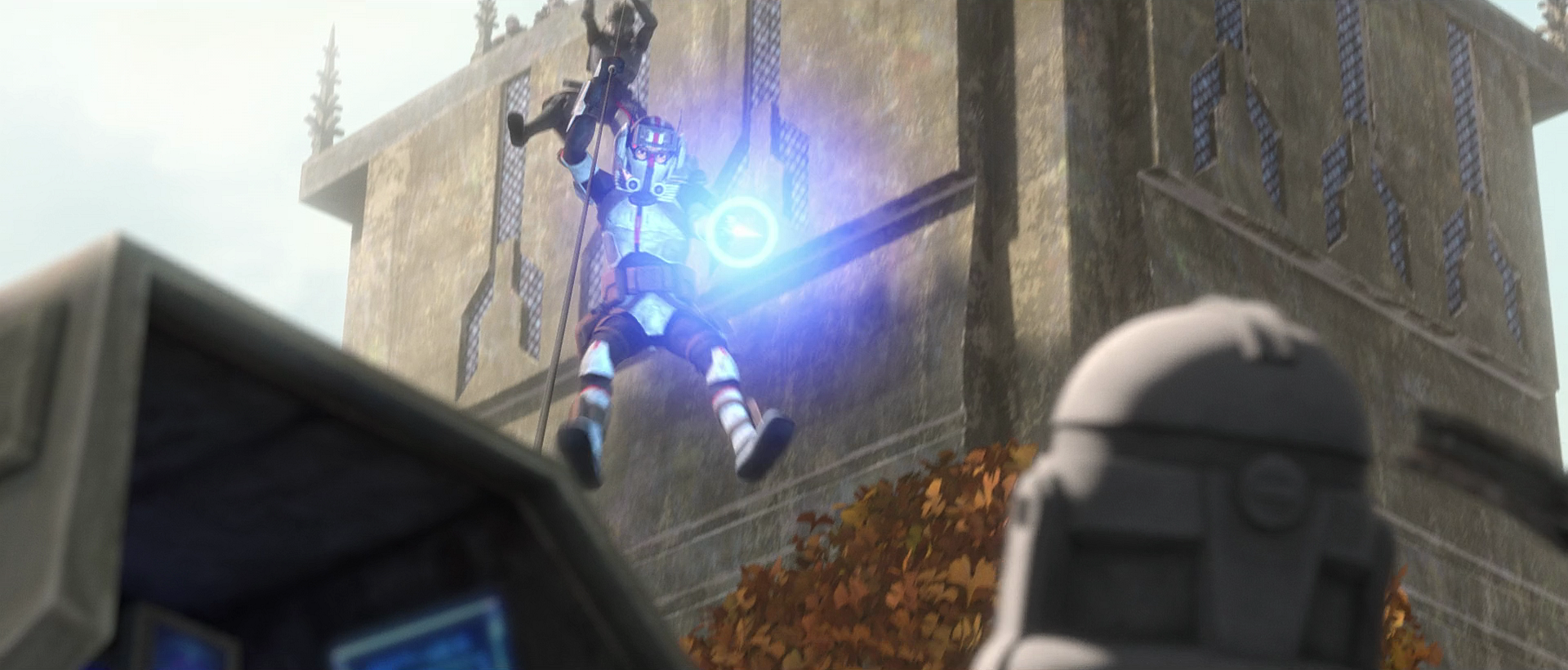 Tech and his squad hijacked an AT-TE walker in Raxulon.