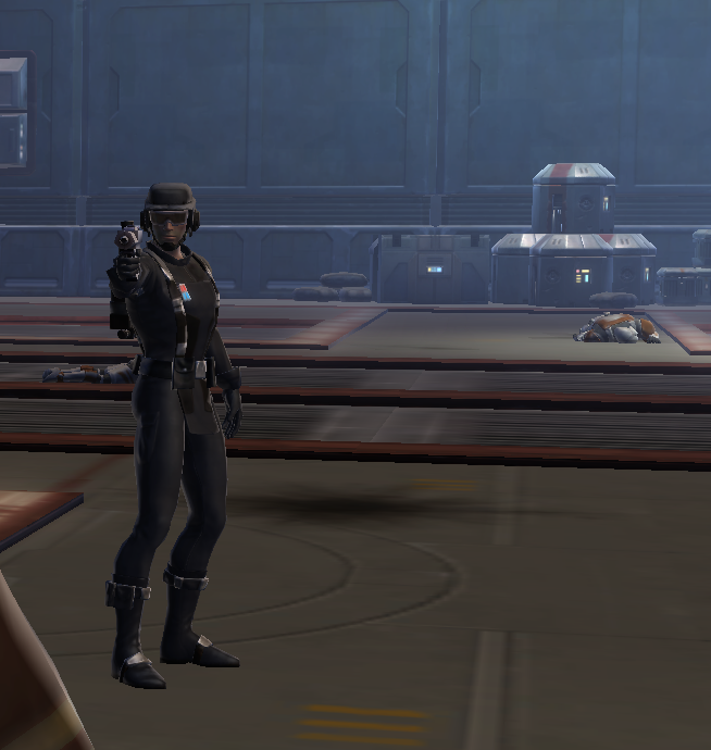 One of the Imperial operatives decloaks.