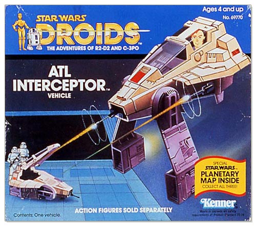 The ATL Interceptor from Kenner's Star Wars Droids toy line.