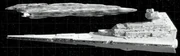 Comparison between the  and the Imperial II-class Star Destroyer.