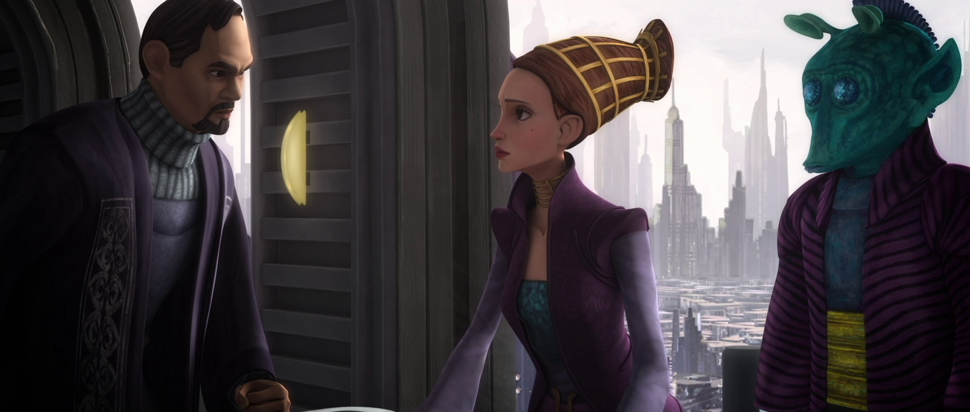 Farr worked closely with like-minded senators such as Padmé Amidala and Bail Organa to fight for peace.