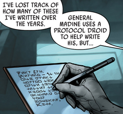 Leia writes