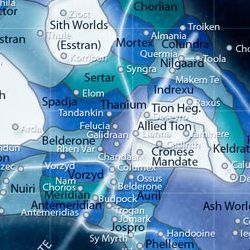 The Thanium sector and its surrounding sectors