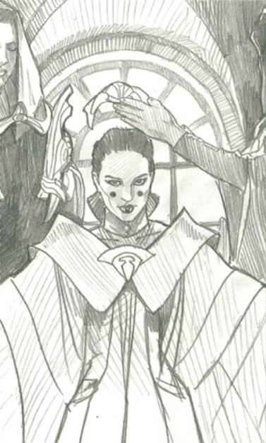 Sketch of Amidala's coronation by Randy Martinez