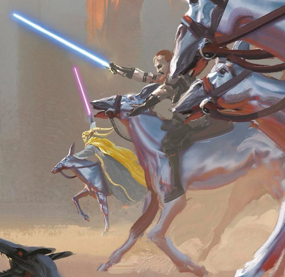 Jedi Master Porter Engle convinced the steelee to aid the Jedi as their mounts.