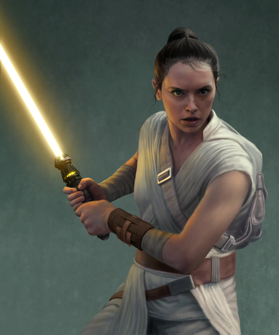 Rey Star Wars rise of Skywalker yellow lightsaber, Pinterest