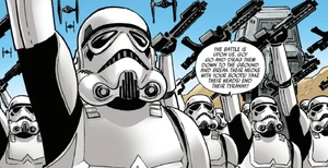 The Imperial Military marshals on Jakku ahead of the final battle of the Galactic Civil War.