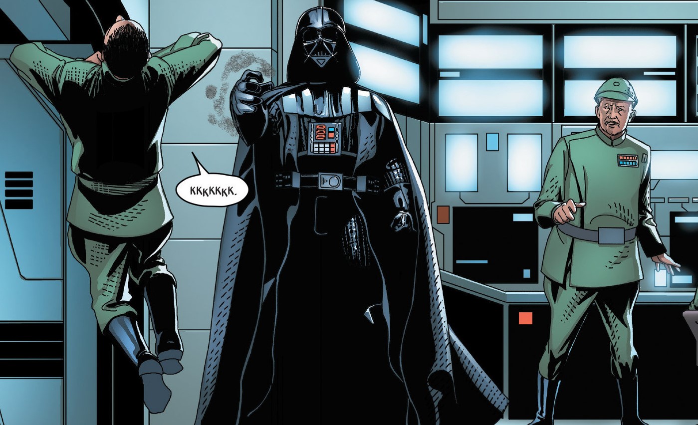 Ozzel witnesses Tagge's death at Vader's hand, a fate he would one day share.