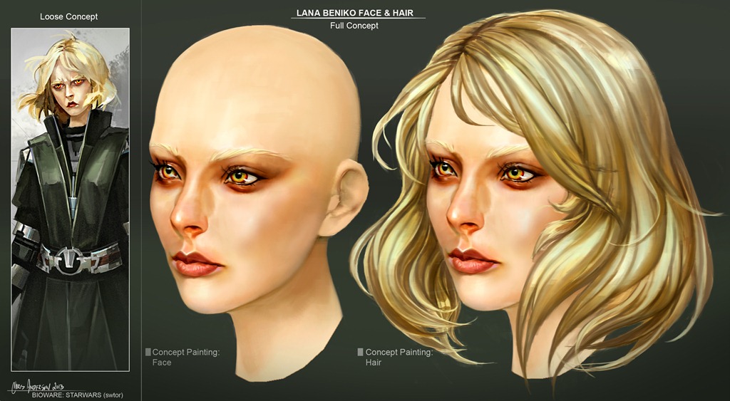 Lana Beniko original concept art by Chris Anderson