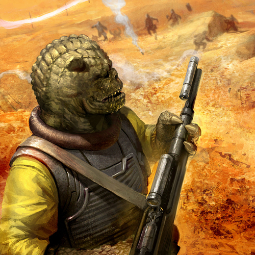 Bossk armed with a Relby-v10 micro grenade launcher