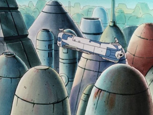 The starship aboard which Prince Coby, Jann Tosh, C-3PO, and R2-D2 were forced to stop at Zallakesh on Chuzalla.