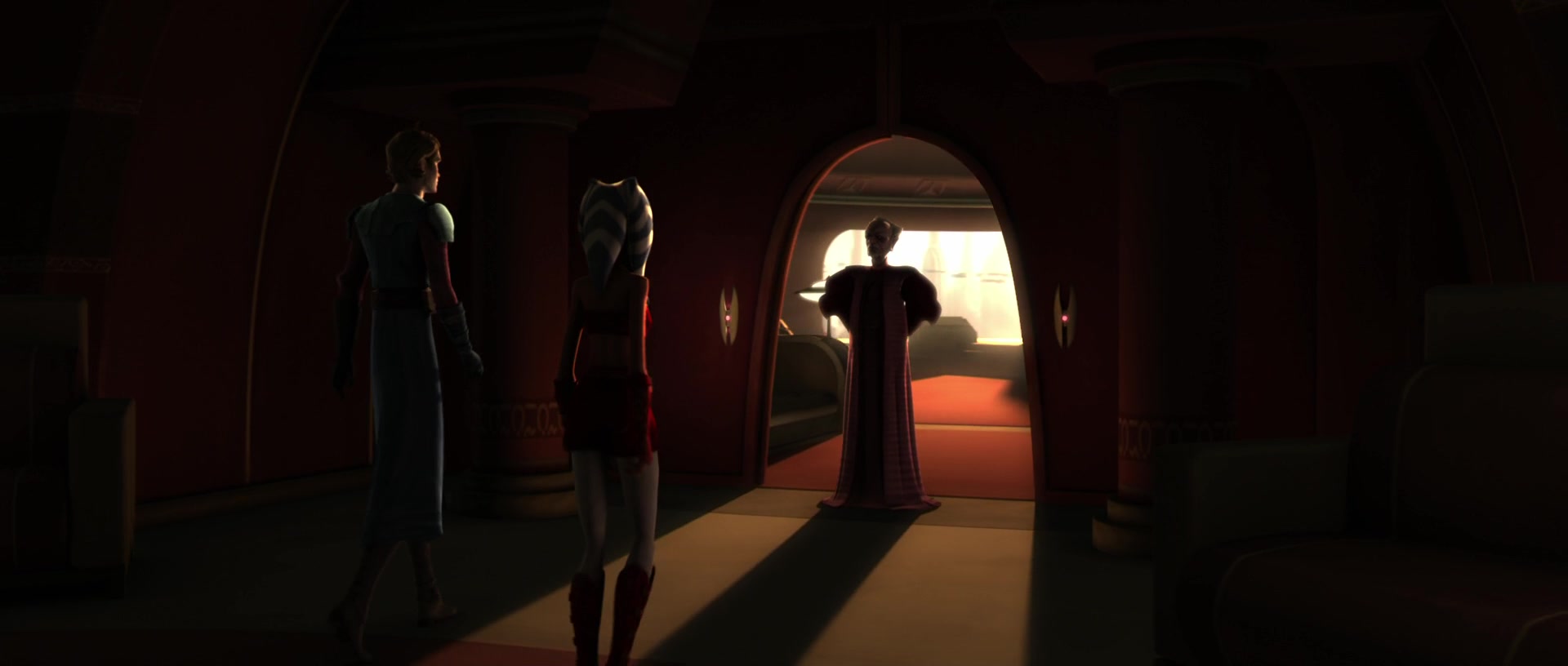 Anakin Skywalker and Ahsoka Tano reported directly to the Chancellor's office, but only Skywalker was invited by Palpatine.