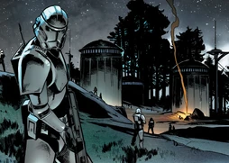Depa Billaba's clone troopers remained in a field on Kaller after the Separatist retreat.