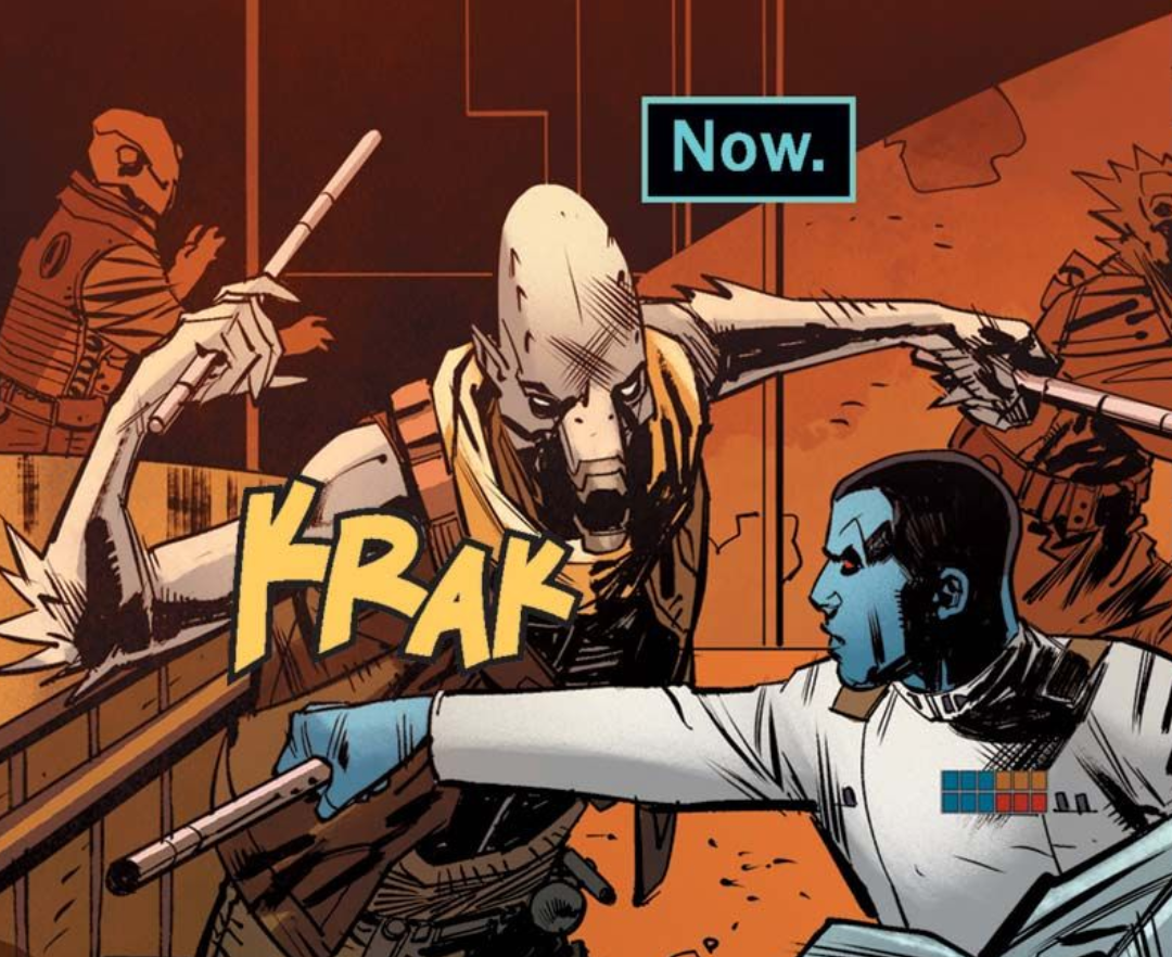 Thrawn and Vader fought against the Darshi in Black Spire Outpost.