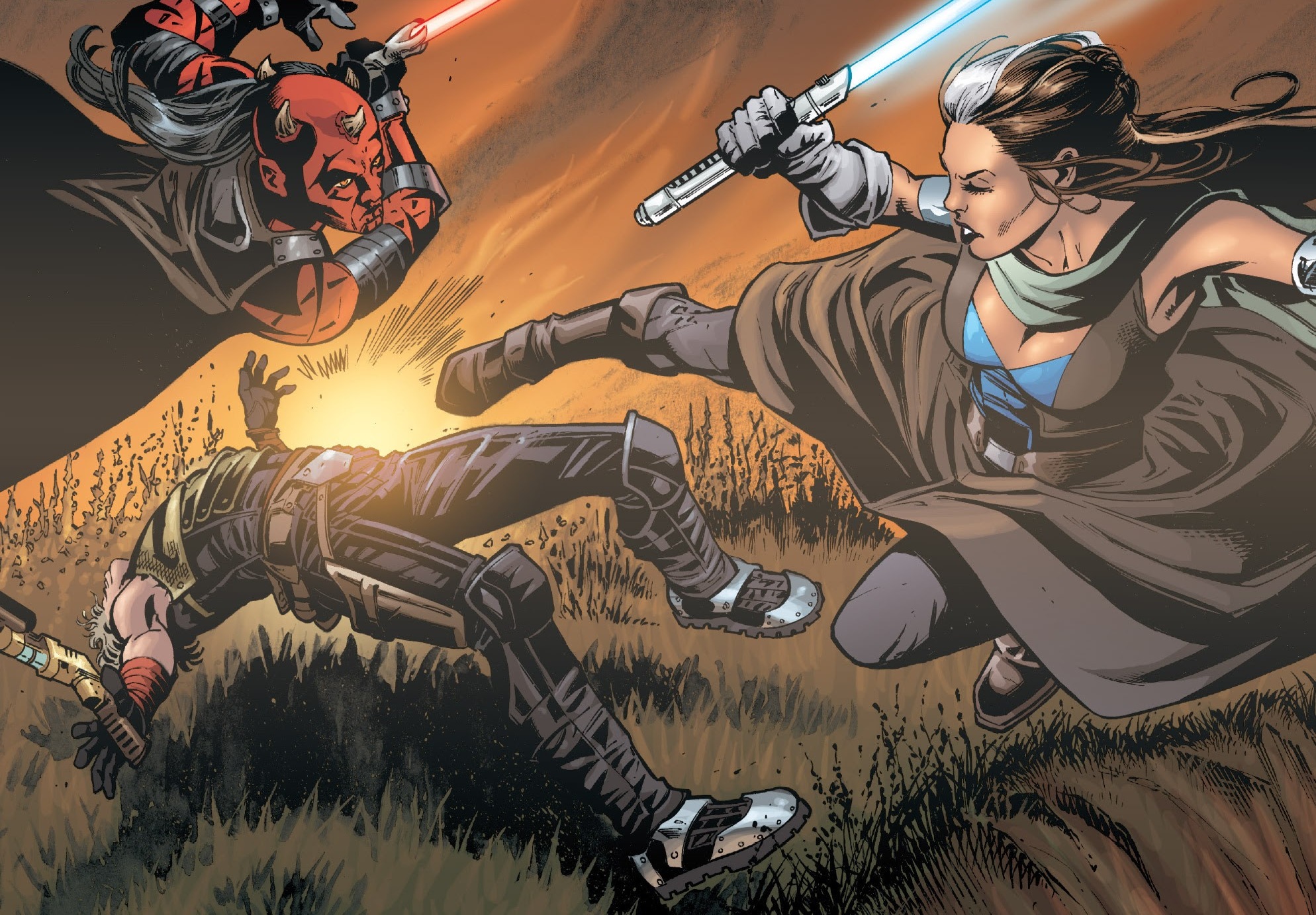 Aided by Cade Skywalker, a former Jedi apprentice, Fel confronted the Sith who pursued her.