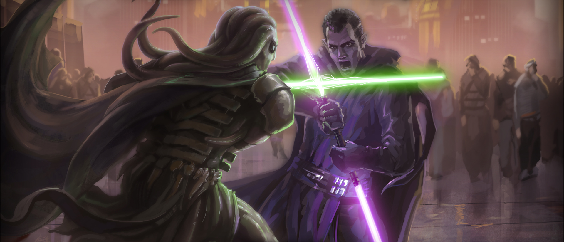 double bladed lightsaber purple