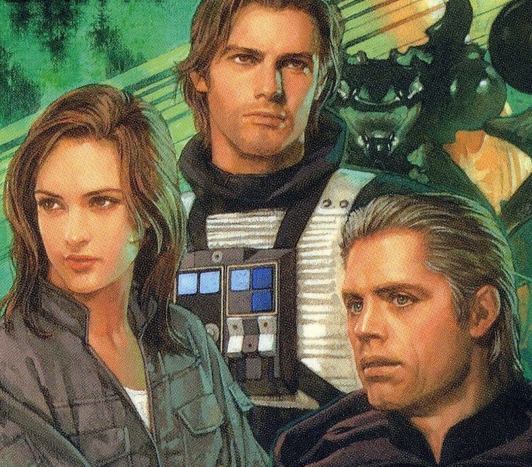 Jacen Solo, with Jaina Solo and Luke Skywalker, during the Dark Nest Crisis