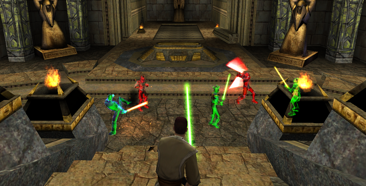 Korr's Force sense allowed him to see the individual's Force alignment.