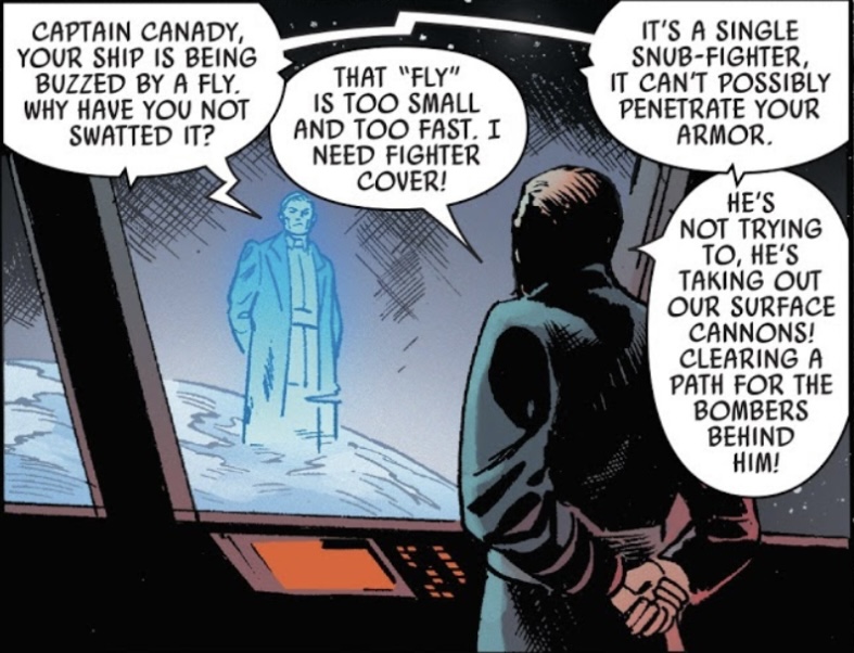 Canady speaking with Hux.