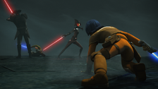 Kanan and Ezra fight the Inquisitors