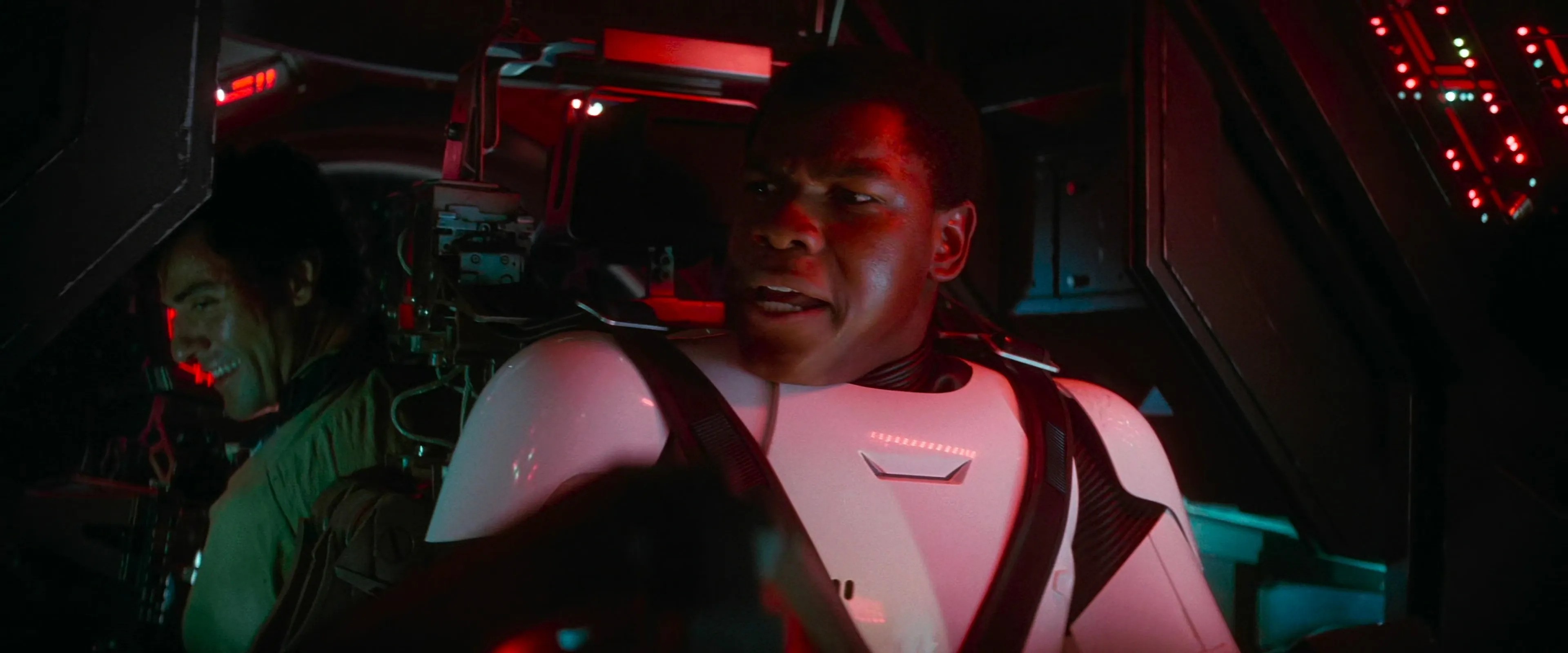 FN-2187 gets his new name from Poe Dameron as they fly a TIE fighter to escape the Finalizer to return to Jakku