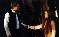 Han en Leia op Endor