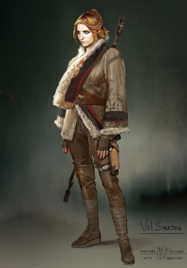 Andrei Riabovitchev created concept art of Vel Sartha based on a design by Michael Wilkinson.