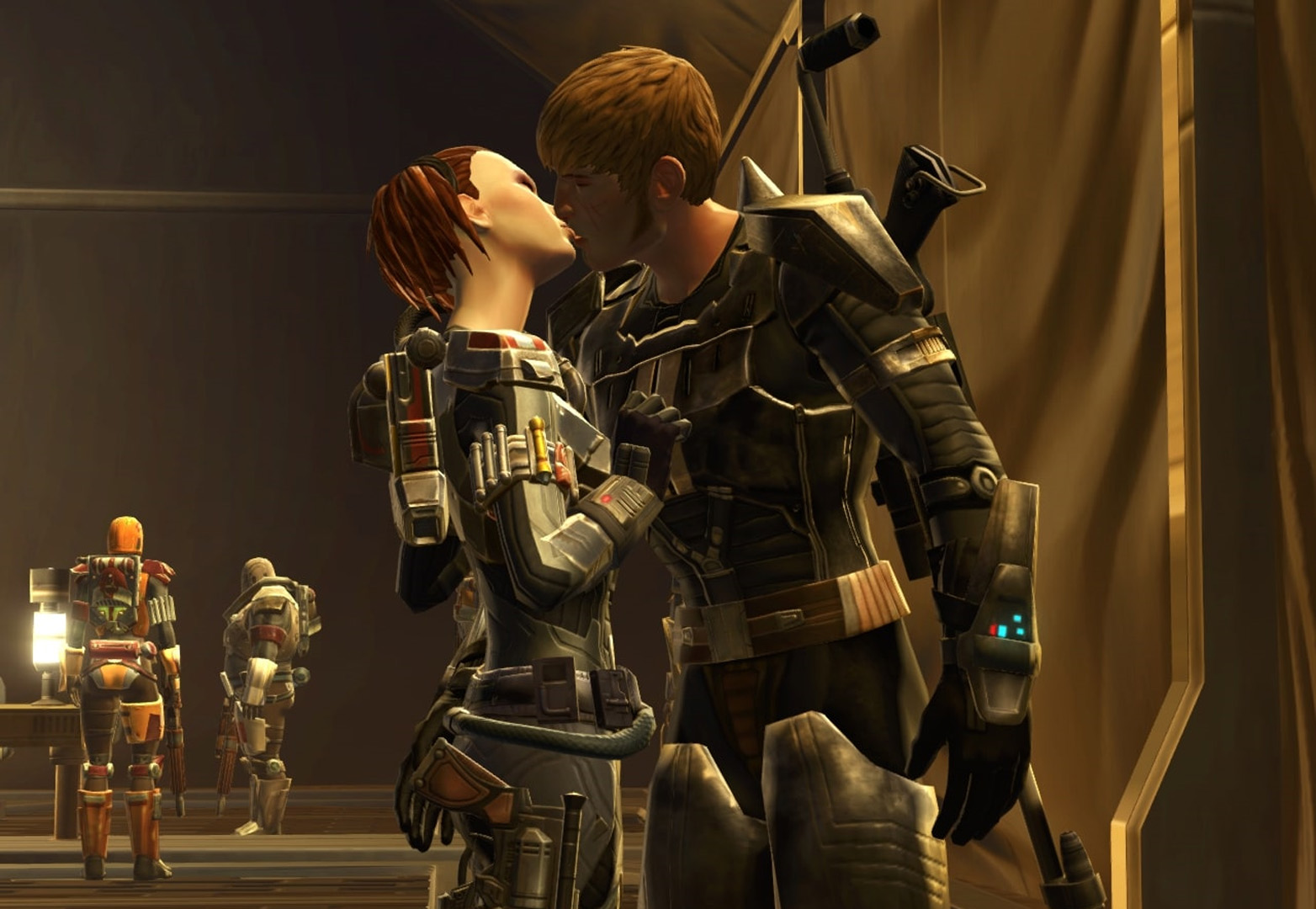 Female bounty hunters can romance Torian.