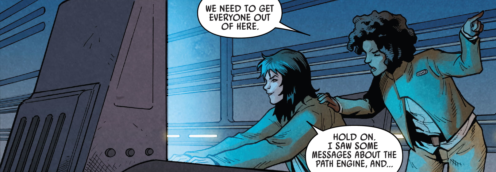 Doctor Aphra accessed the network from Beol De'Rruyet's office.