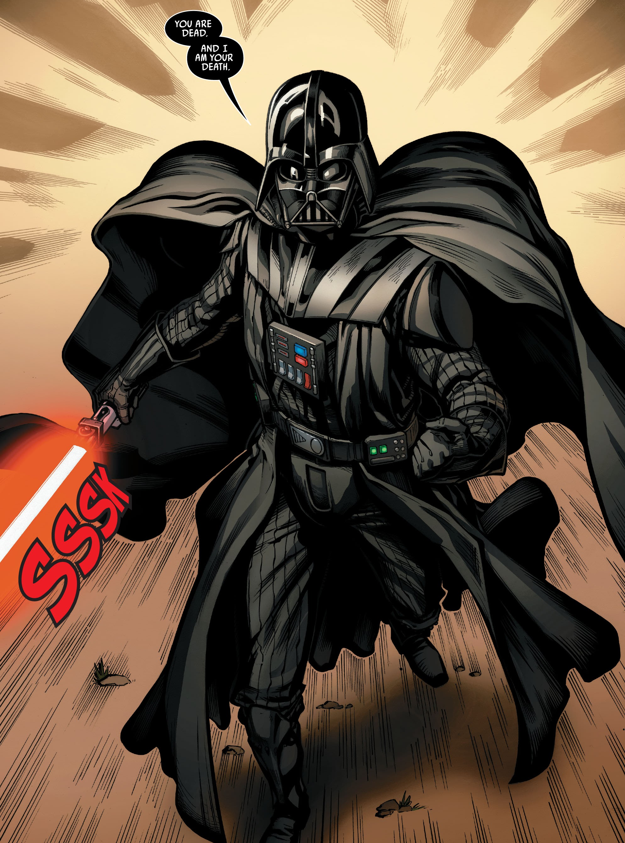 Darth Vader charges the Orphans