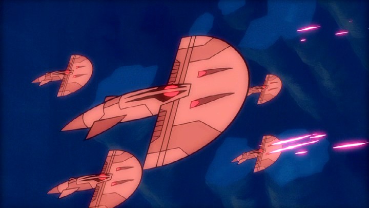 Manta droid subfighters during the Battle of Mon Calamari.