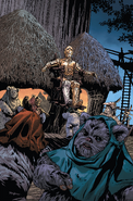 Return of the Jedi 40th Anniversary variant cover "The Ewoks Worship C-3PO"