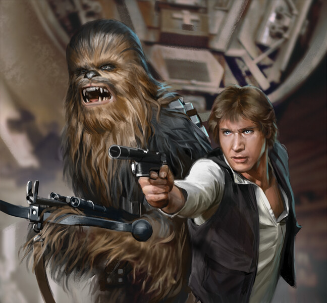 Chewbacca and Han Solo were famous smugglers-turned-Rebel heroes.