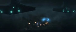 Three Venator-class Star Destroyers reduced the city to ruin.