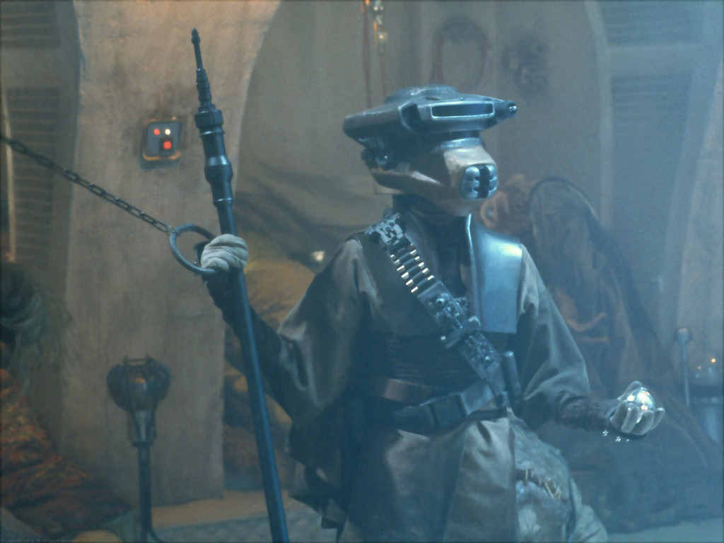 Leia disguised as the bounty hunter Boushh