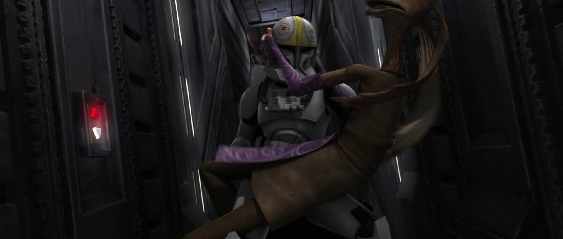 Jar-Jar unintentionally interfered with Mack during the pirate attack