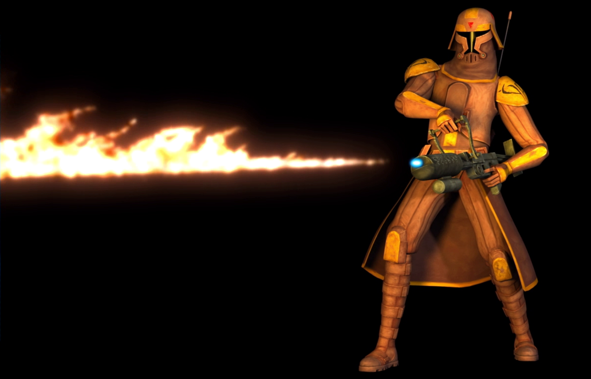 Clone flame trooper appearance in Common Appearance