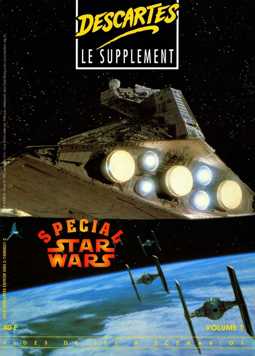 Jeu De Rôle Descartes – Le Supplément Volume 1 Spécial Star Wars – Occasion Très Bon état
