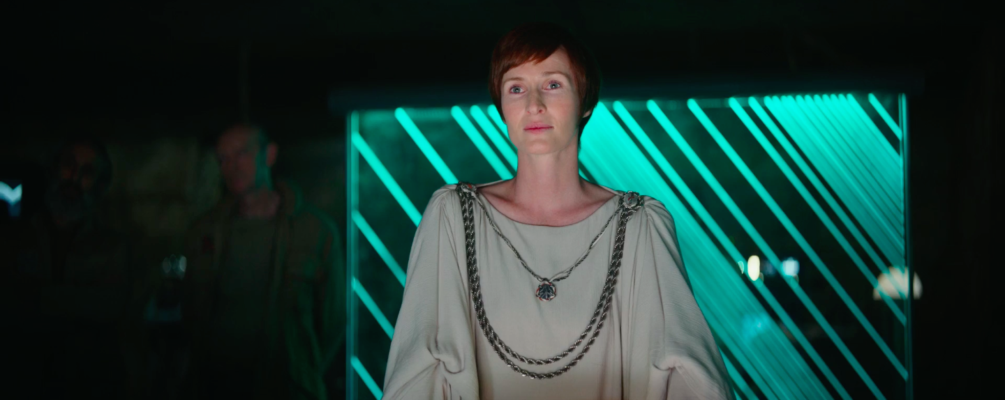 Mon Mothma on Yavin 4, shortly before the outbreak of the Galactic Civil War.