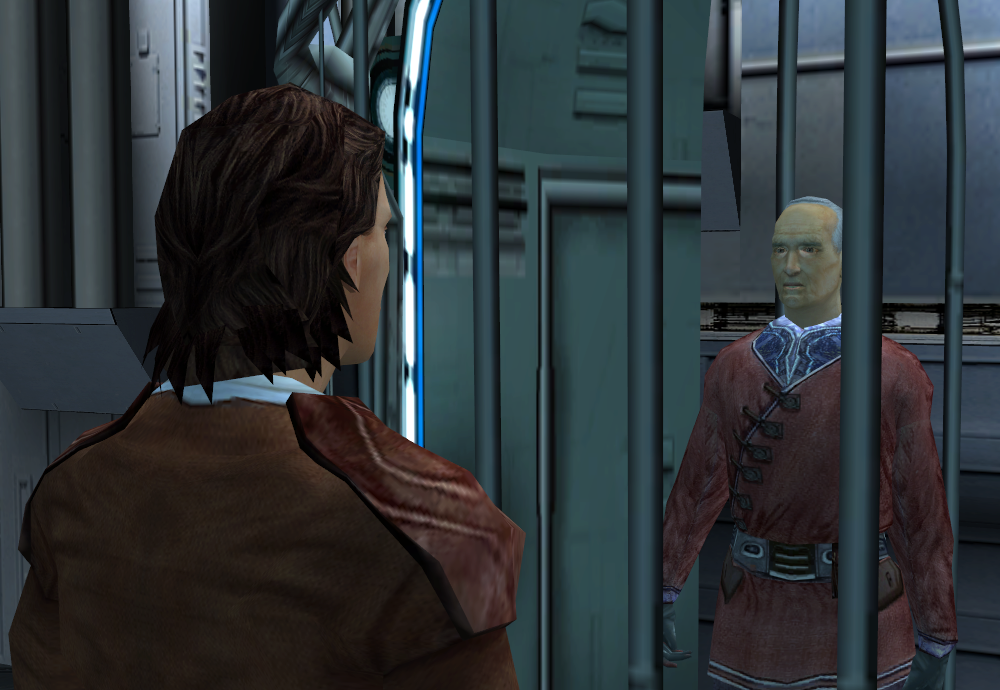 Revan speaks with Sunry in the Ahto jail.