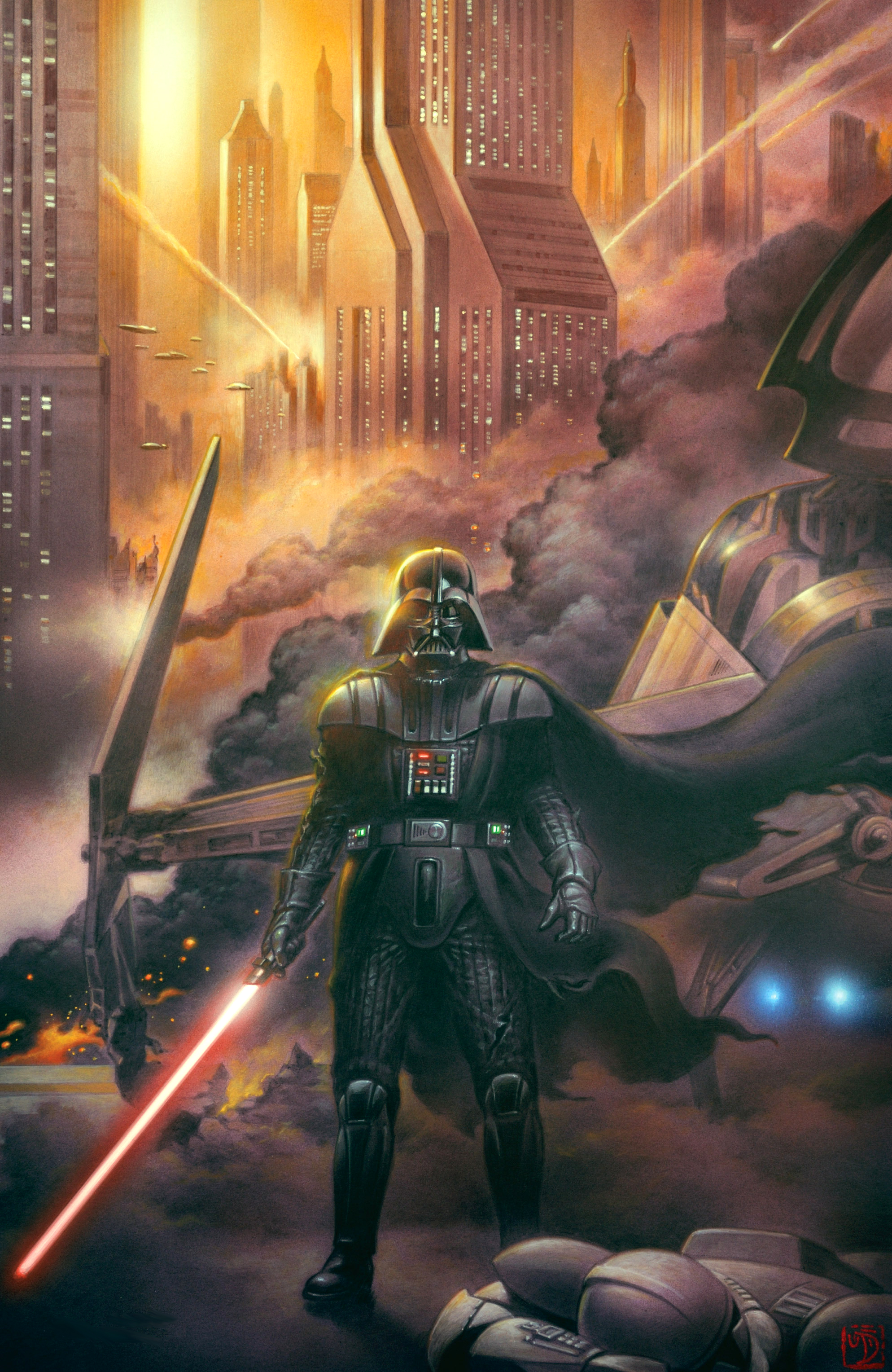 Vader arriving at Coruscant.