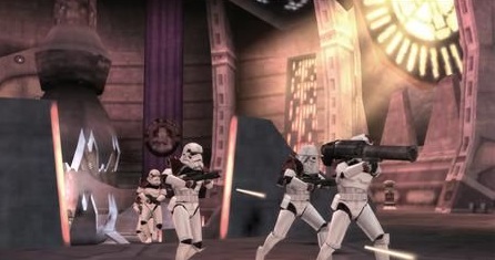 An Imperial stormtrooper legion in Bast Castle.