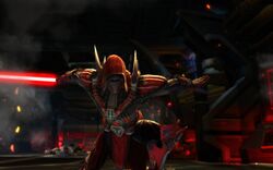 Darth Marr fights skytroopers