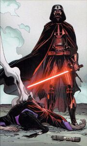 Darth Vader subito dopo aver ucciso Eeth Koth.