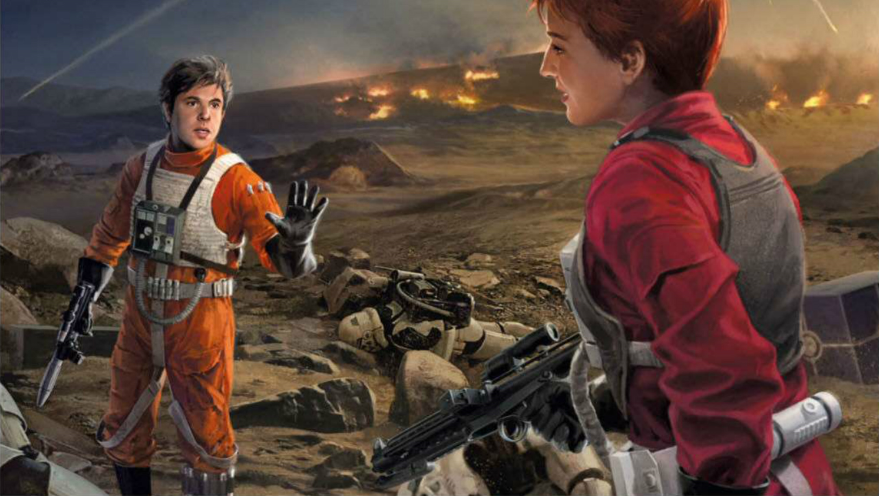 Wexley encounters Gina Moonsong during the Battle of Jakku.