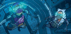 Wren and Ahsoka Tano looking for Janard.